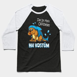 Niedlicher Hund Im Haifisch Kostüm Lustiges Kinder Baseball T-Shirt